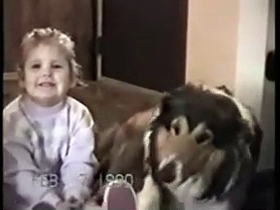 Elle invite sa fille à sourire pour la photo, mais la réaction du chien l’explose de rire !