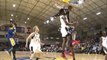 Chimezie Metu with one of the day's best blocks