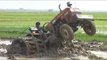 Tractors Driving in Muddy Road - Tractors Racing