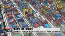 Korea's ICT exports hit record high of US$ 220.4 bil. in 2018