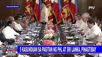 Ugnayan ng PHL at Sri Lanka, pinalakas pa