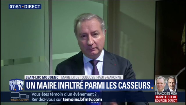 Gilets jaunes: le maire de Toulouse s'est infiltré parmi les casseurs