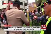 Mototaxistas informales se enfrentan a pedradas a serenos en Huaycán