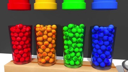 Learn Colors with Baby Monkey Duck Water Slide Wheels On The Bus for Kids Children