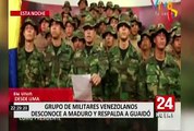 Lima: grupo de militares venezolanos desconoce a Maduro y respalda a Guaidó