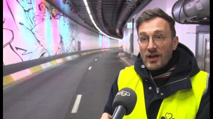 Pascal Smet sur le chantier de rénovation du tunnel de la Porte de Hal