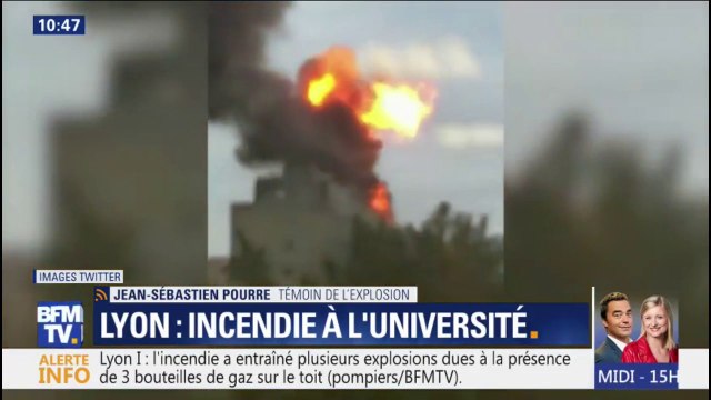 Un témoin raconte l'onde de choc lors des explosions sur le campus de Lyon 1