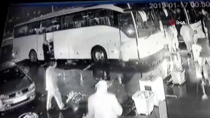 Kazada 2 kişi ölmüş, 35 kişi yaralanmıştı... Kaza yapan otobüsün son molası kamerada