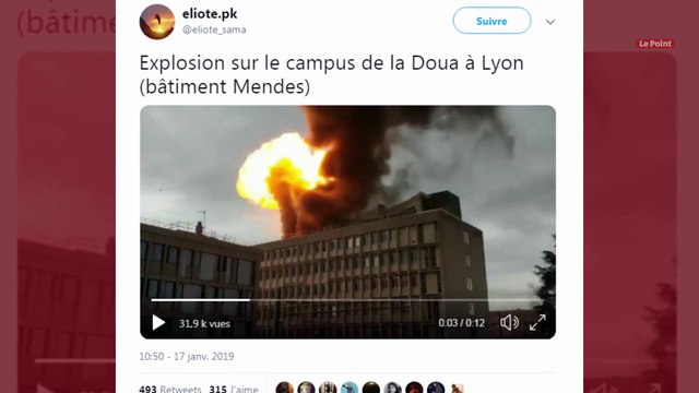 Villeurbanne : des bouteilles de gaz explosent sur le toit de l'université