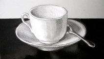 Comment dessiner une nature morte Une tasse et une soucoupe  ||  How to Draw a Still Life A Cup and Saucer