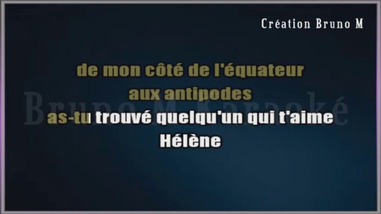 KARAOKE Dave - Lettre à Hélène