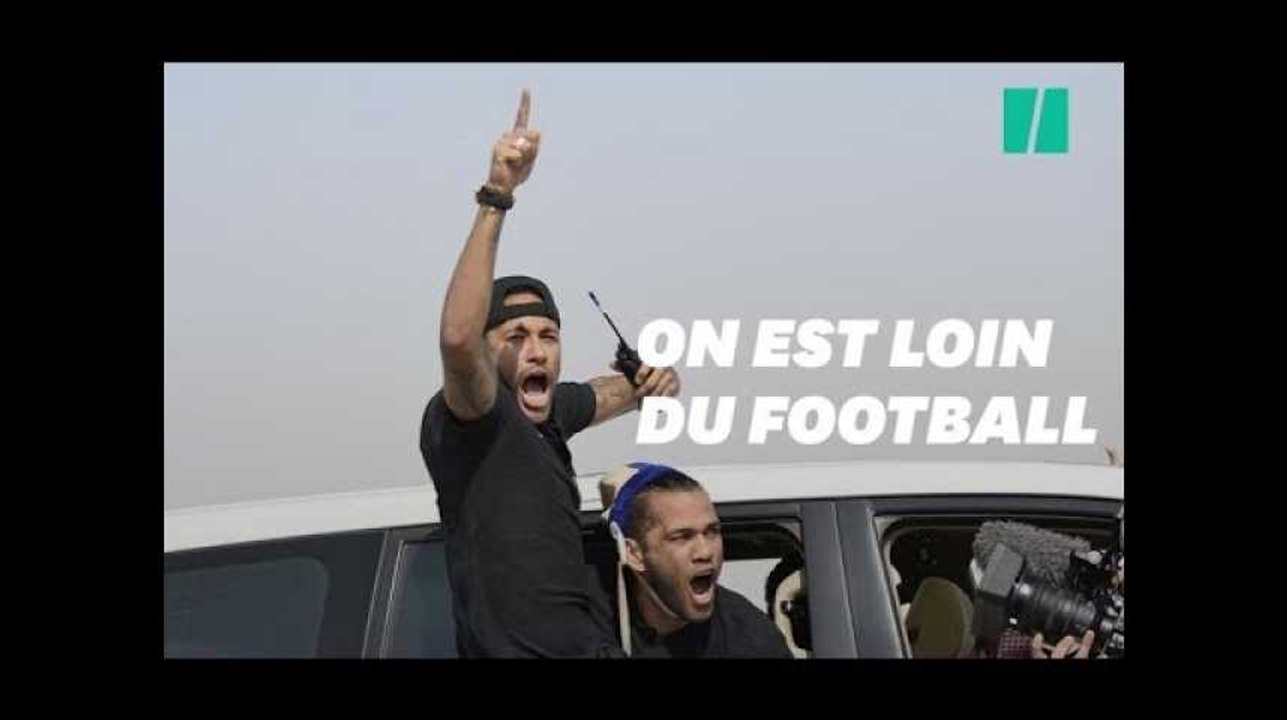 Neymar Jr dans tous ses états pour une course de dromadaires