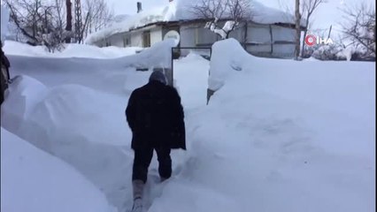 Bingöl'de Evler Kara Gömüldü, Kar Kalınlığı 2 Metreyi Aştı