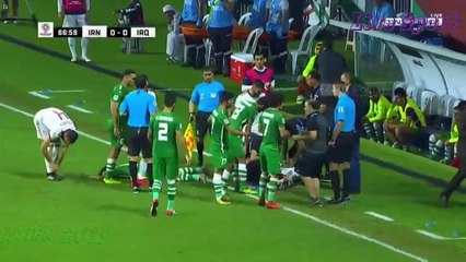 مباراه منتخب العراقي ومنتخب ايران  بطوله كاس اسيا 2019  في الامارات الشوط الثاني   16_1_2019
