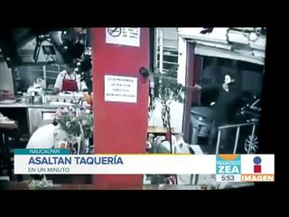 Tải video: Asaltan taquería en Naucalpan; tres sujetos asaltaron a comensales | Noticias con Zea