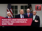 Trump amenaza con declarar emergencia nacional para financiar muro