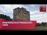 UNAM reinicia actividades tras 21 días de asueto