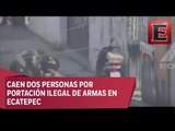 Dos detenidos por portación de armas en Ecatepec