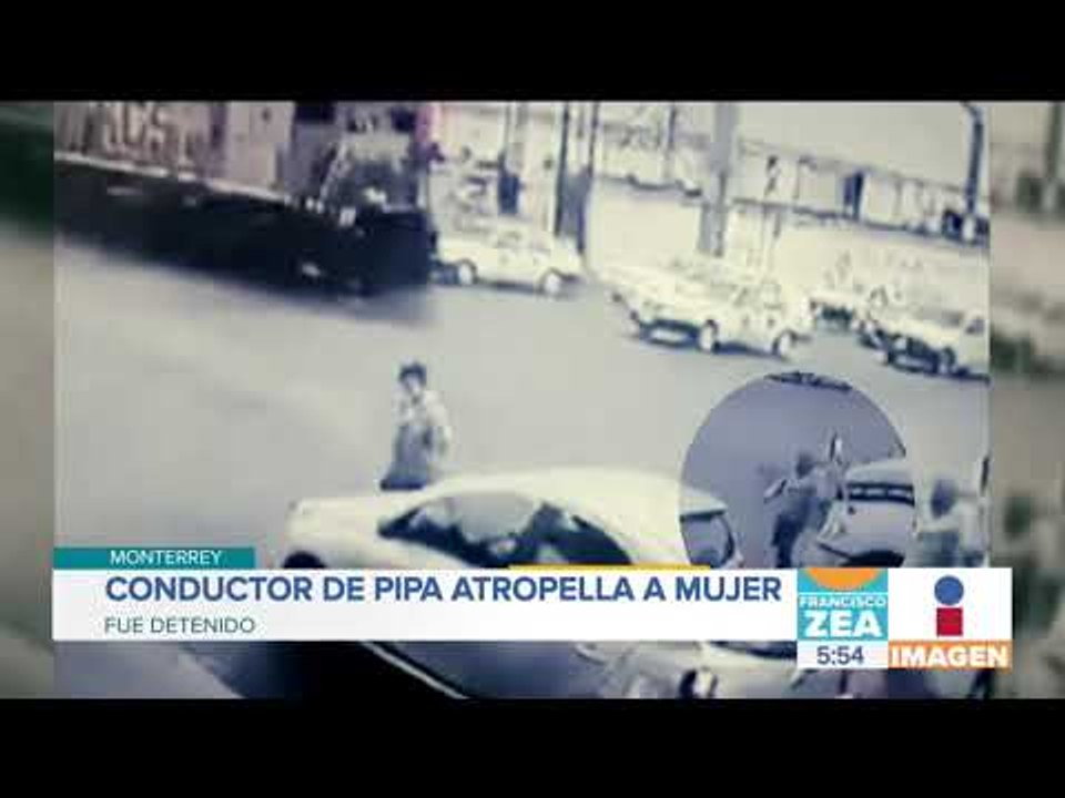 ¡Imágenes fuertes! Pipa atropella a una mujer en Monterrey | Noticias con Francisco Zea