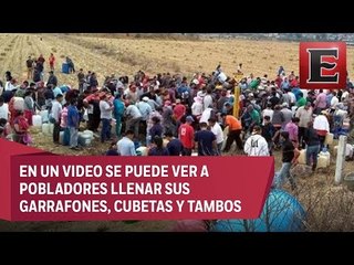 Habitantes de Acambay roban combustible de ducto roto de Pemex