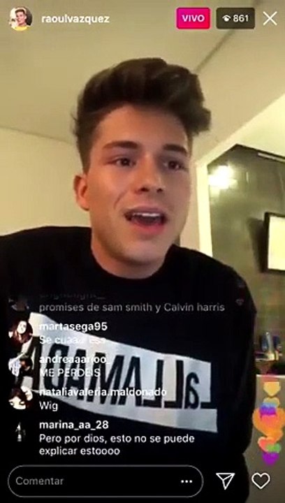 Raoul Vázquez canta en su directo "Promises" 17-1-19
