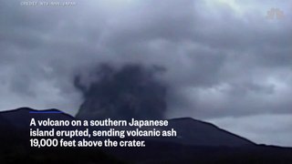 Erupting Japanese volcano sends ash billowing 19,000 feet into the sky
