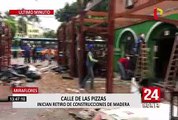Miraflores: retiran estructuras que invadían Calle de las Pizzas