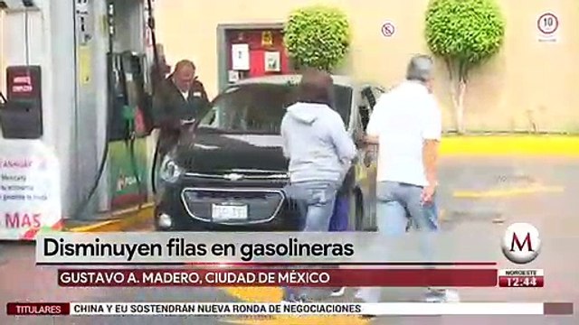 Disminuyen filas en gasolineras en Ciudad de Mexico