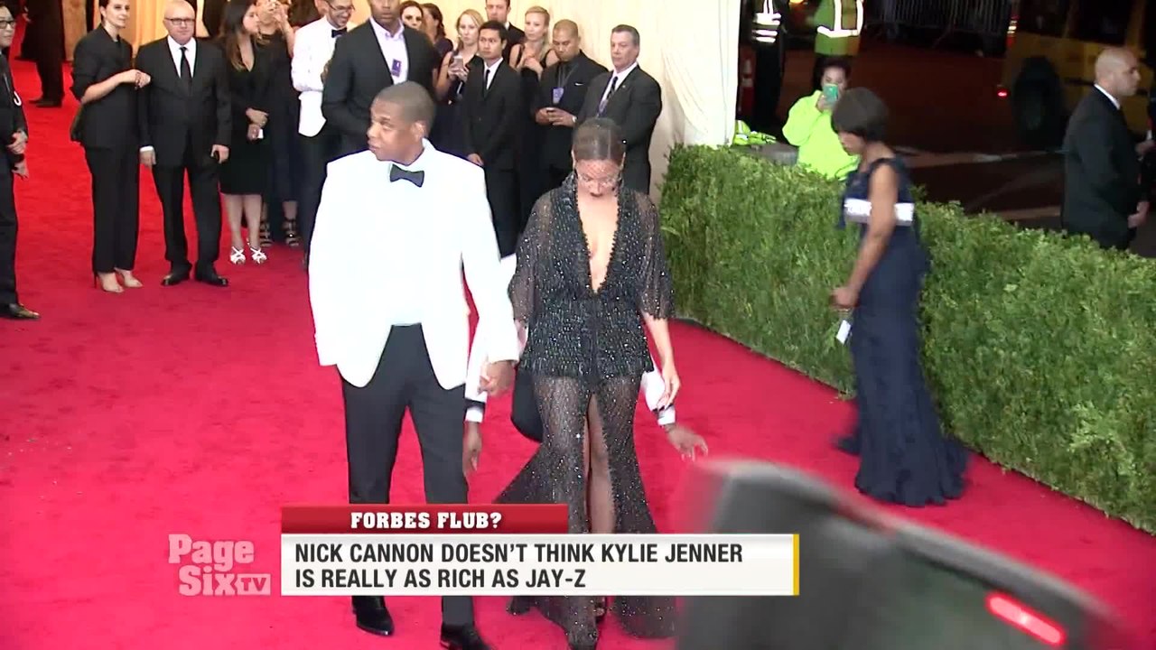 Battle of the riches! @KylieJenner and #JayZ are tied for the #5 spot on @Forbes magazine's celebrity 100 list, but @NickCannon isn't buying it! Tune in to #PageSixTV to see what Nick really thinks about Kylie's earnings!