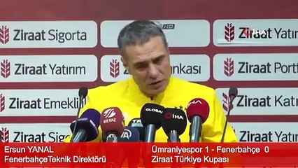 Ümraniyespor Fenerbahçe maçının ardından