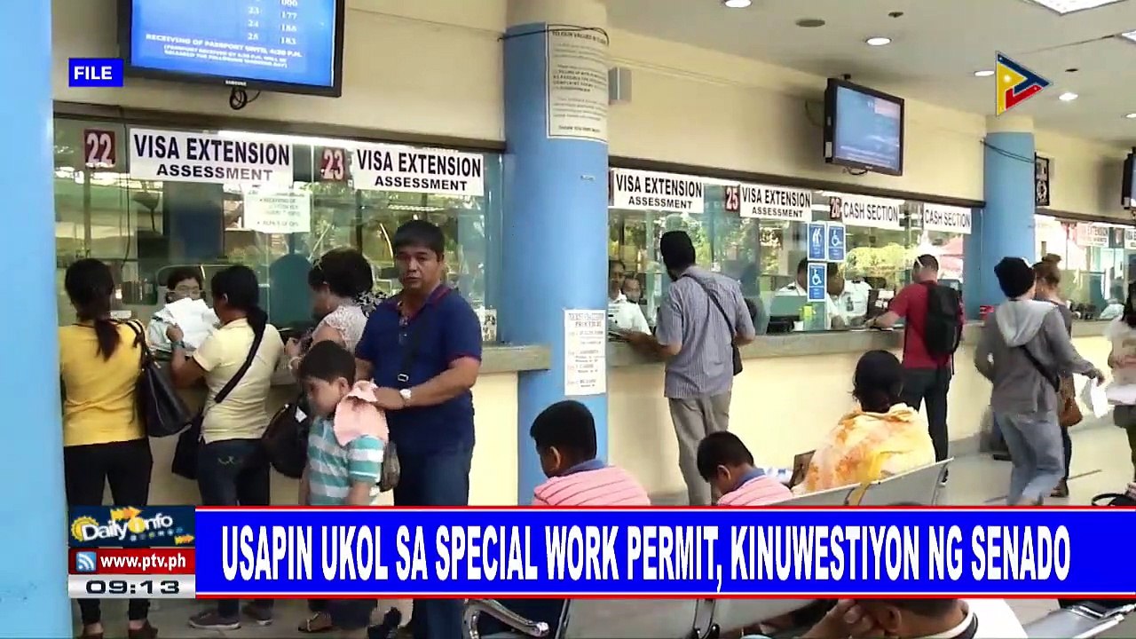 Usapin ukol sa special work permit, kinuwestiyon ng Senado