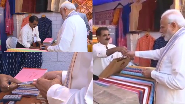 PM Modi की Shopping Festival में खरीदारी करती Video Viral ; Watch Video | वनइंडिया हिंदी