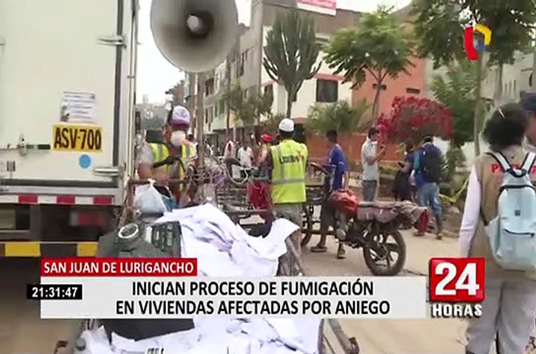 Inician fumigación de casas afectadas por aniegos en SJL
