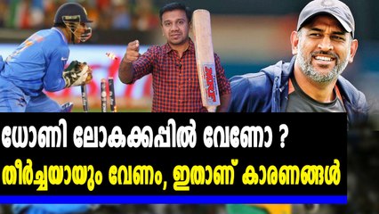 ലോകകപ്പില്‍  ഇന്ത്യക്കു ധോണി വേണോ? | Oneindia Malayalam