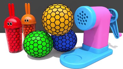 Learn Colors with Bunny Mold and Baby Monkey Bath Time Finger Family Song for Kids Children