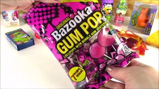 A Lot of New CANDY 4! Gummy TACO! Baby Rattle POP! Sour SLIME Roller! DINOSAUR S