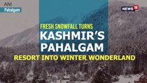 Fresh Snowfall Turns Kashmir’s Pahalgam Resort Into Winter Wonderland