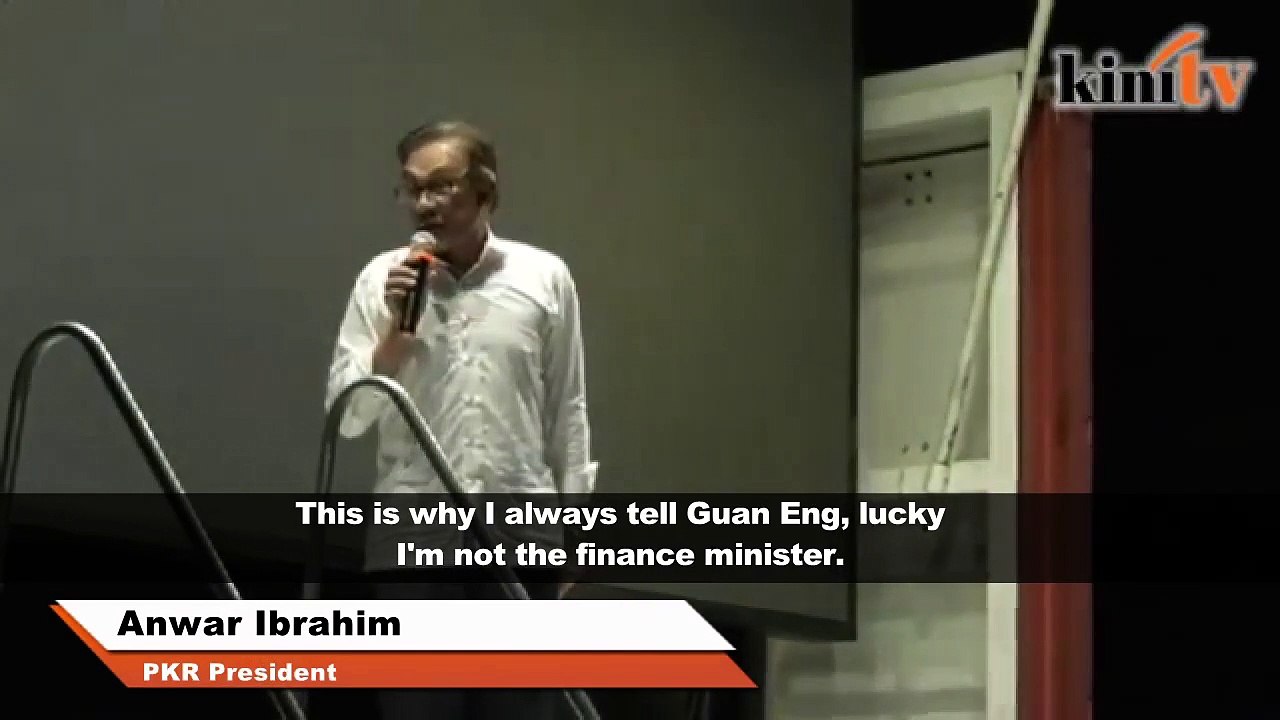 Anwar: Lucky I'm not finance minister
