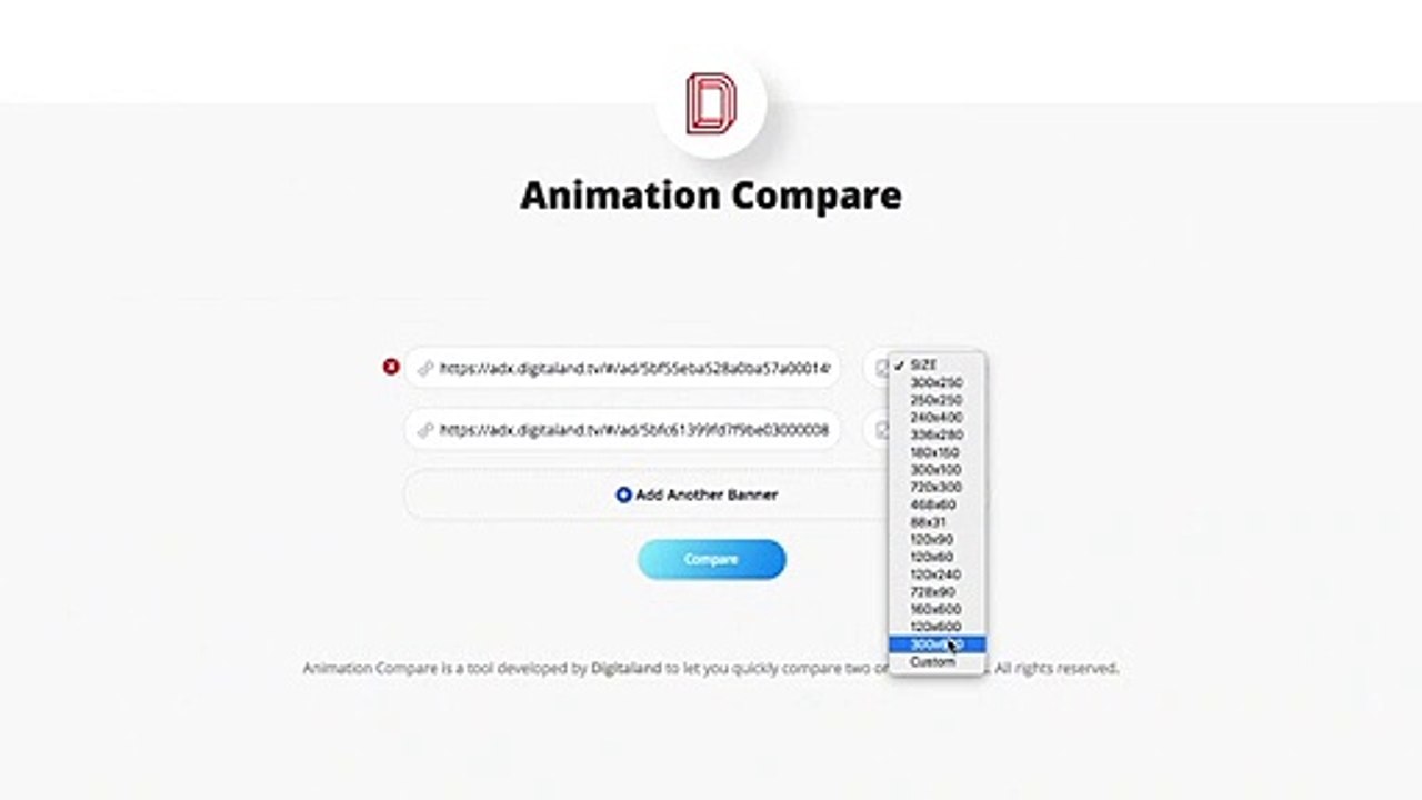 few banner sizes side by side use case video