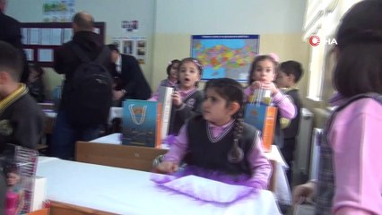 Minik öğrencilerin haberlere konu olma sevinci