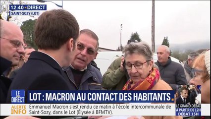 "Pourquoi j'ai 100€ de moins?" À Saint-Sozy, un retraité interpelle Emmanuel Macron sur sa pension