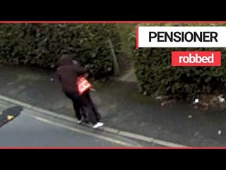 Police hunt thugs dragging pensioner to the ground in shocking street robbery | SWNS TV