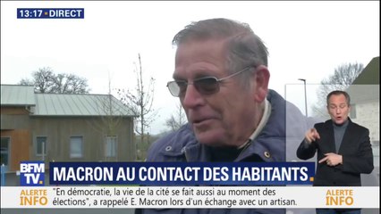 Pour le retraité qui a interpellé Emmanuel Macron, le Président lui "est apparu à l'écoute"