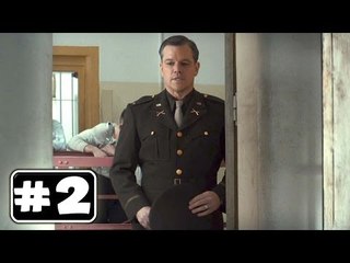 "Matt Damon speaks French"  THE MONUMENTS MEN Movie Clip # 2
