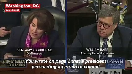 Download Video: Attorney General Nominee Barr: Trump Would Be Guilty Of Obstructing Justice If He Told Cohen To Lie