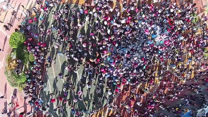 Antalya'da kartopu izdihamı havadan görüntülendi