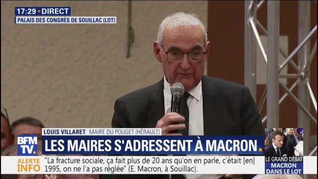 Grand débat: le maire du Pouget, dans l'Hérault, affirme avoir besoin de déconcentration et de décentralisation du pouvoir
