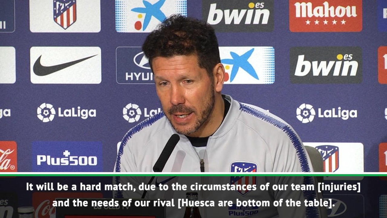 Improved Huesca will be tough opponents - Simeone