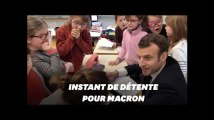 Avant Souillac et le grand débat, Emmanuel Macron s'offre ce joli moment avec des enfants