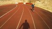 Two Track and Field Athletes do Sprint Training
